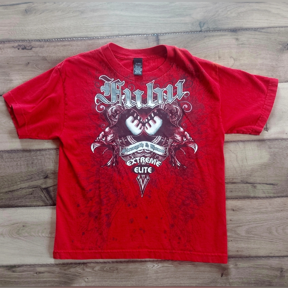 Fubu Vintage y2k Red Kids Size large 12-14 Streerwear